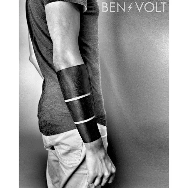Blackwork by Ben Volt | Forearm band tattoos, Black sleeve tattoo, Solid  black tattoo