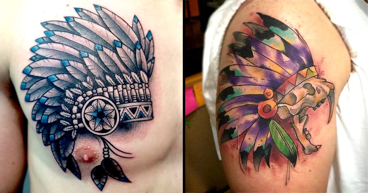10 Colorful Headdress Tattoos | Tattoodo