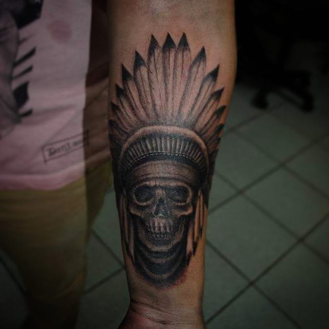 35 Majestic Indian Chiefs Skull Tattoos | Tattoodo