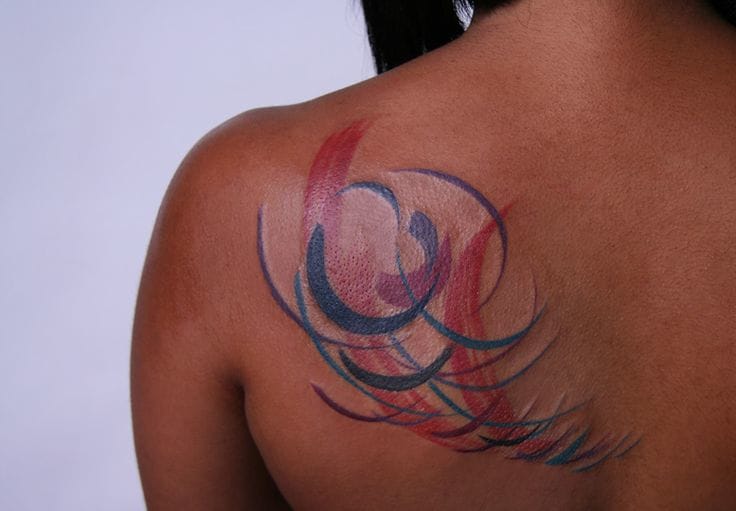 Colourful Tattoos On Black Skin