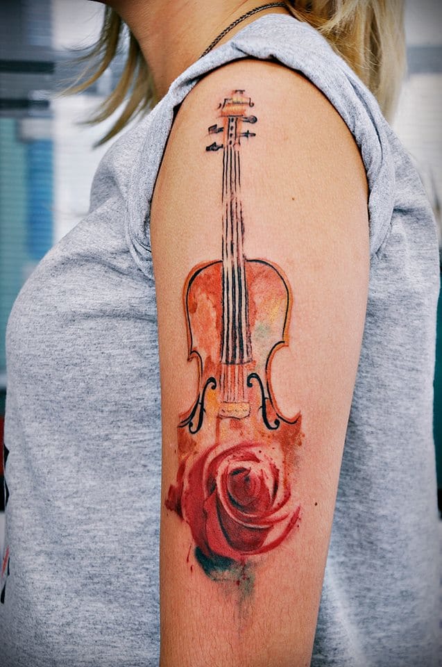16 Enchanting Violin Tattoos | Tattoodo