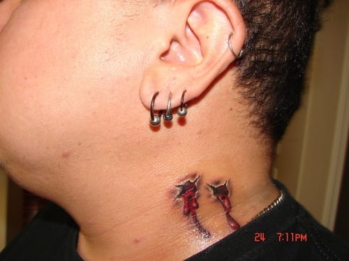 7 Bloody Vampire Bite Tattoos | Tattoodo