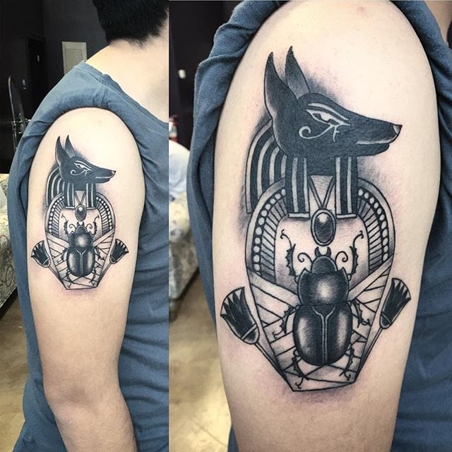 Karma Tattoo Studio  Heres an anubis half sleeve I got to finish up the  other day  aus10tattoos  Facebook