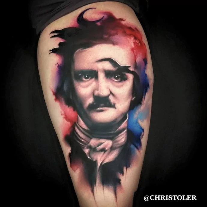Book Tattoos: Homenaje genio literatura, Edgar Allan Poe.